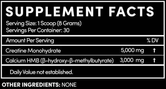 Thentic Creatine + HMB 30 Servings|Creatine|Mass For Life|