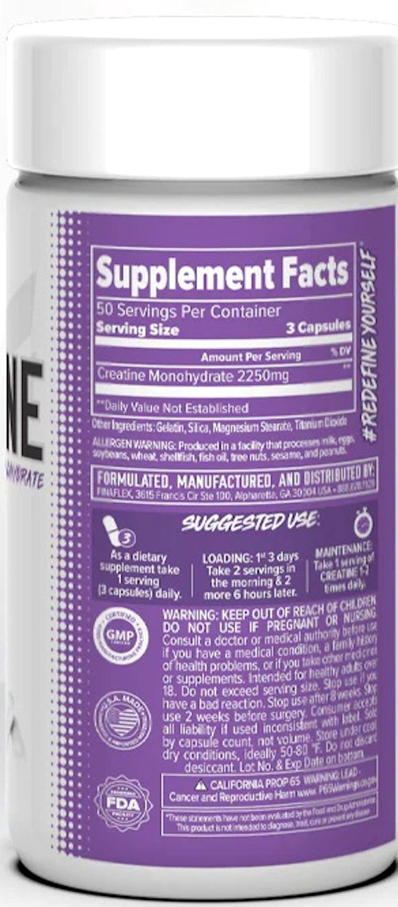 FinaFlex Pure Creatine 150 Capsules|Creatine|Mass For Life|