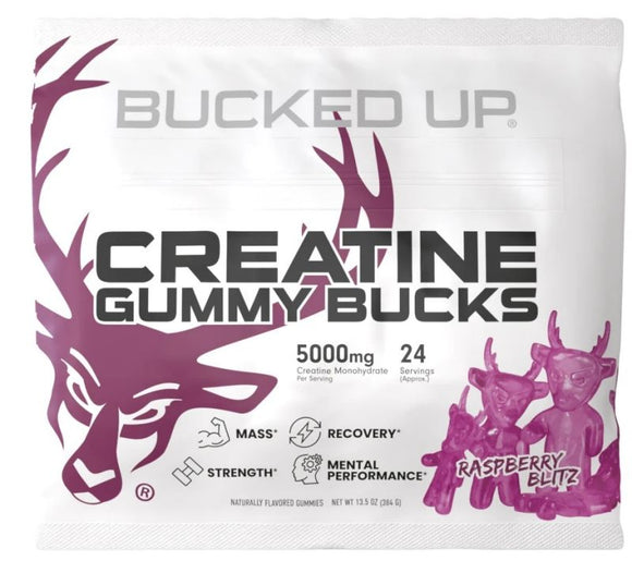 Bucked Up Creatine Gummies 24 Servings|Creatine|Mass For Life|