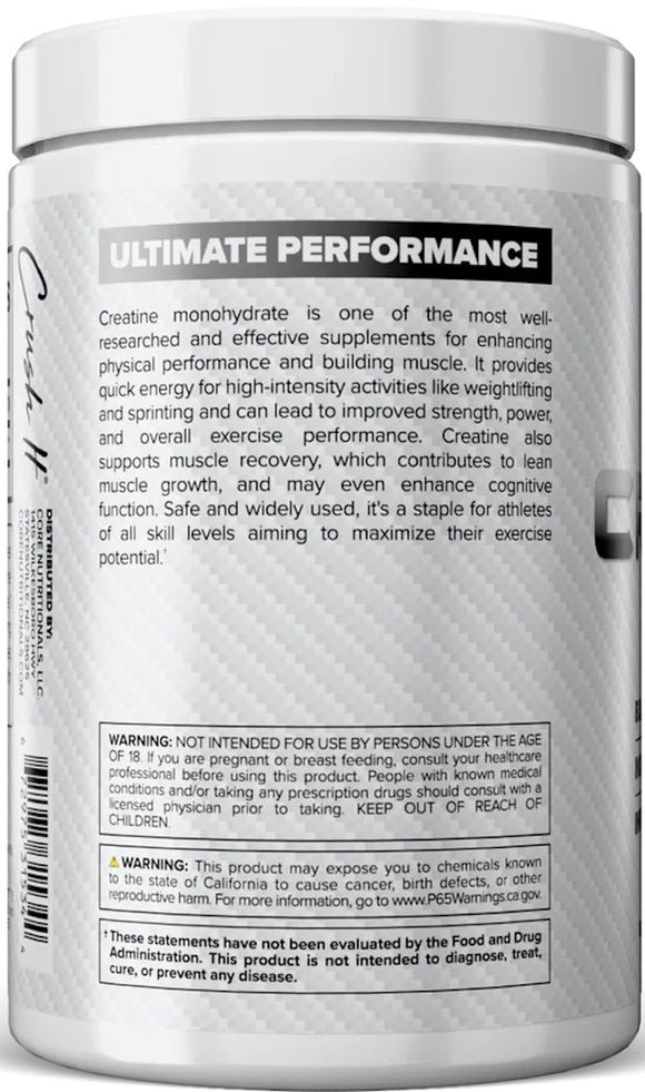 Core Nutritionals Creatine Unflavored 80 Servings