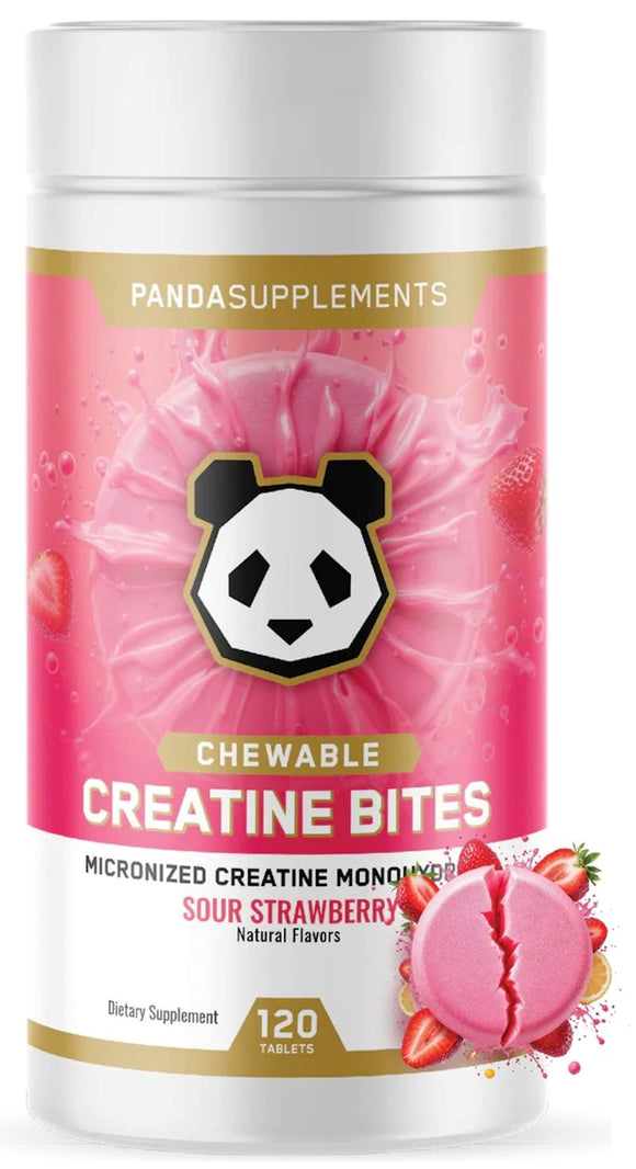 Panda Supps - Creatine Bites (Chewable Candy)|Creatine|Mass For Life|