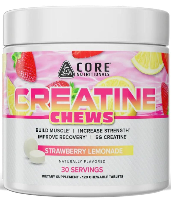 CORE Nutritionals Creatine Chews, Candy, Pre-Work, Stim-Free|Creatine|Mass For Life|