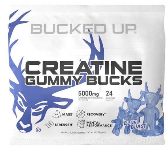 Bucked Up Creatine Gummies 24 Servings|Creatine|Mass For Life|