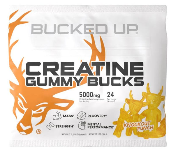 Bucked Up Creatine Gummies 24 Servings|Creatine|Mass For Life|