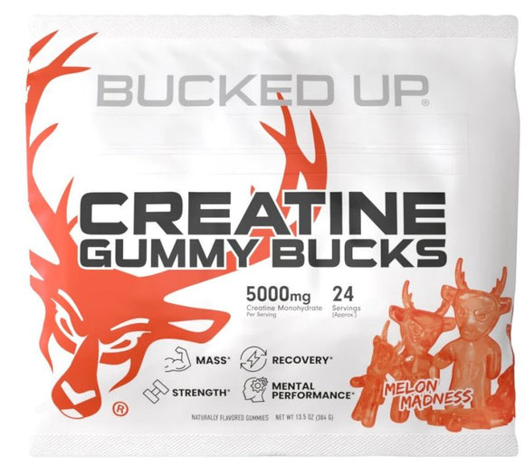 Bucked Up Creatine Gummies 24 Servings|Creatine|Mass For Life|