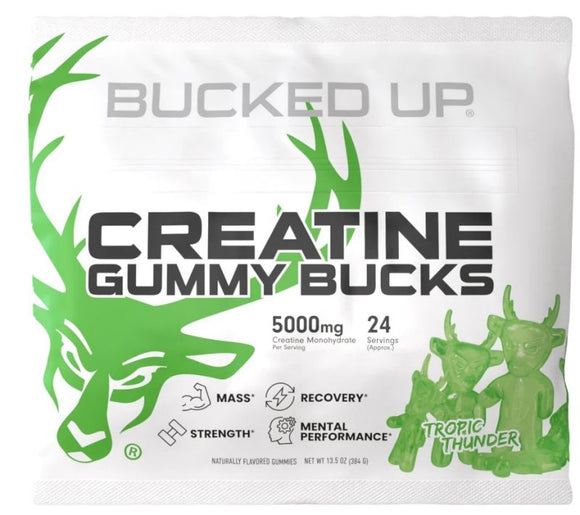 Bucked Up Creatine Gummies 24 Servings|Creatine|Mass For Life|
