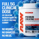 RAW Nutrition, Premium Creatine Gummies|Creatine|Mass For Life|