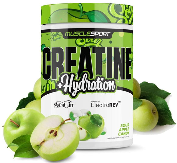 Musclesport Creatine+Hydration Strawberry Watermelon|Creatine|Mass For Life|