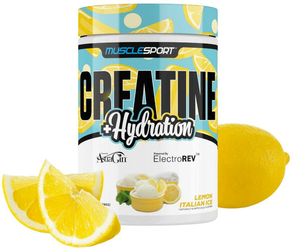 Musclesport Creatine+Hydration Strawberry Watermelon|Creatine|Mass For Life|