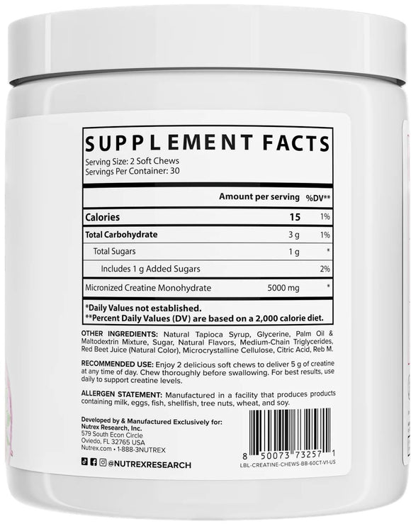 Nutrex Creatine Soft Chews 60 Count