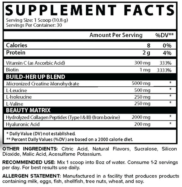 Nutrex Creatine For Women, Creatine, Collagen, BCAA|Pre Workout|Mass For Life|