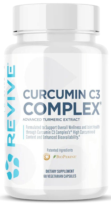 Revive Curcumin C3 Complex 60 Vegetarian Capsules|Antioxidants|Mass For Life|