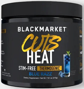 BlackMarket Cuts Heat Stim-Free Thermogenic Fat Burner Pre-Workout|Pre Workout|Mass For Life|