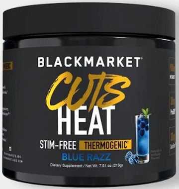 BlackMarket Cuts Heat Stim-Free Thermogenic Fat Burner Pre-Workout|Pre Workout|Mass For Life|