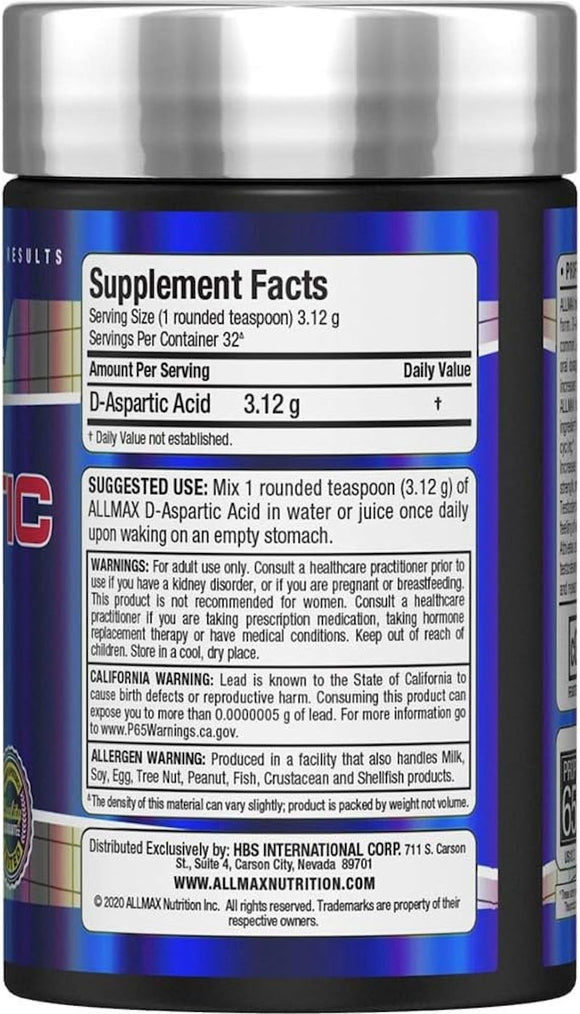 ALLMAX D-Aspartic Acid (100 g)