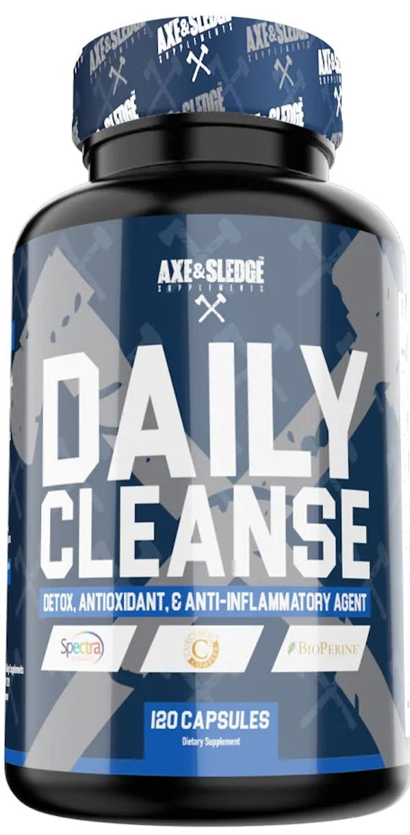 Axe & Sledge Daily Cleanse Ultimate Detoxification Agent 120 Caps|DETOX|Mass For Life|