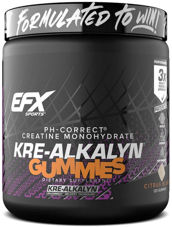 EFX Sports Kre-Alkalyn Gummies|Creatine|Mass For Life|