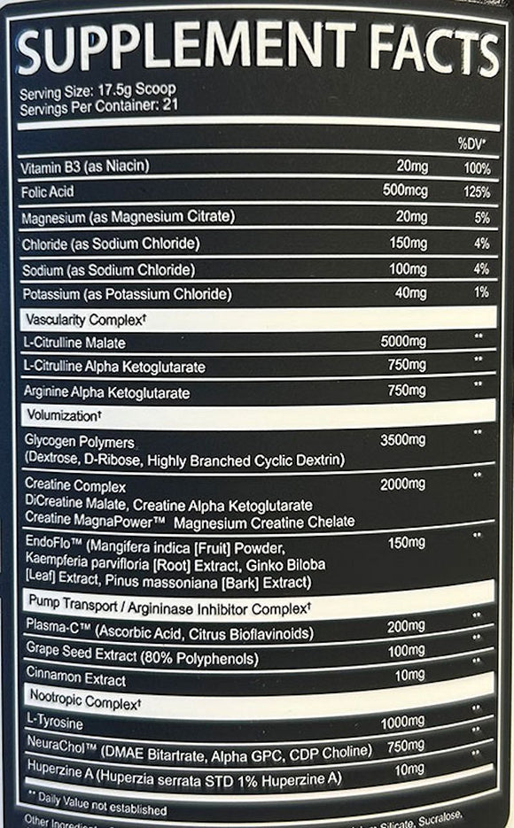 AfterDark Supplements EPO+ Neural Pumps|Pre-Workout|Mass For Life|