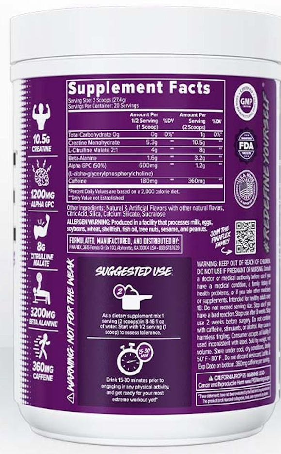 FinaFlex Engage Pre-workout|Pre Workout|Mass For Life|