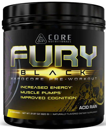 Core FURY BLACK Pre-Workout High Stim|Pre Workout|Mass For Life|