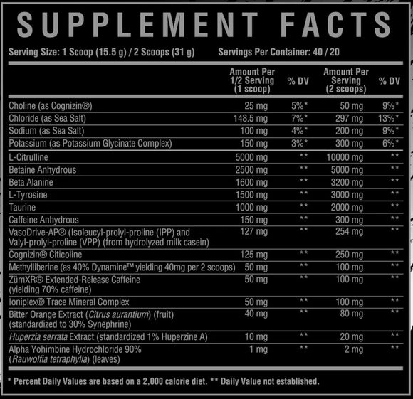 Core FURY BLACK Pre-Workout High Stim|Pre Workout|Mass For Life|