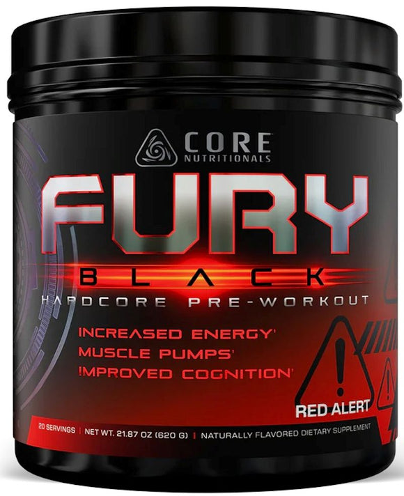 Core FURY BLACK Pre-Workout High Stim|Pre Workout|Mass For Life|