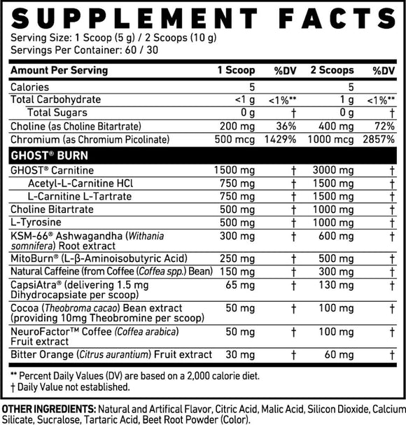 Ghost Burn Thermo Kiwi Strawberry|Fat Burner|Mass For Life|