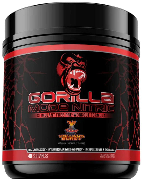 Gorilla Mind Gorilla Mode Nitric Pre-Workout 40 Servings|Pre Workout|Mass For Life|