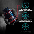 Gorilla Mind, Advanced Nootropic, Stim Based Formula 150 Capsules|Memory|Mass For Life|