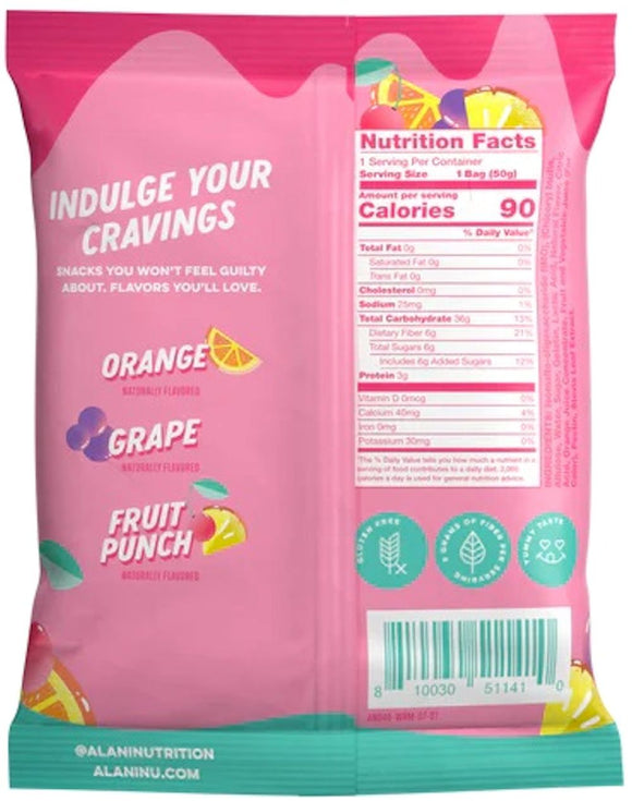 Alani Nu Gummi 12-pack|Protein Bars, Cookie and Food|Mass For Life|