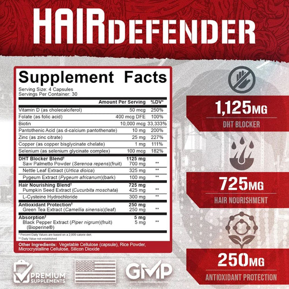 5% Nutrition Hair Defender nourish the hair and scalp from within.|Hair Vitamins|Mass For Life|