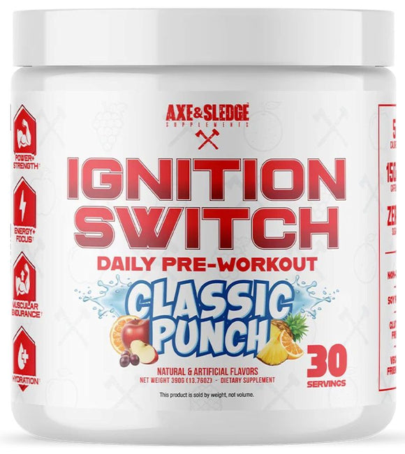 Axe & Sledge Ignition Switch|Pre Workout|Mass For Life|