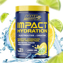 MHP Impact Hydration Electrolytes + Creatine Lemon Lime - 30 Servings|Creatine|Mass For Life|