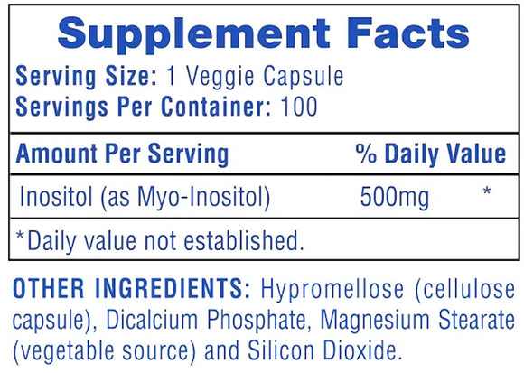 Hi-Tech Pharma Inositol 100 Veg Caps