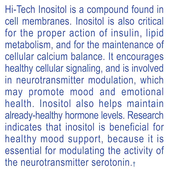 Hi-Tech Pharma Inositol 100 Veg Caps