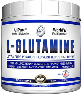 Hi-Tech Pharmaceuticals L-Glutamine 100 servings 500gms|Glutamine|Mass For Life|