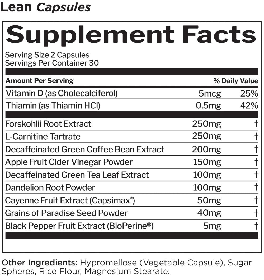 Rule One Lean Capsules|Mass For Life
