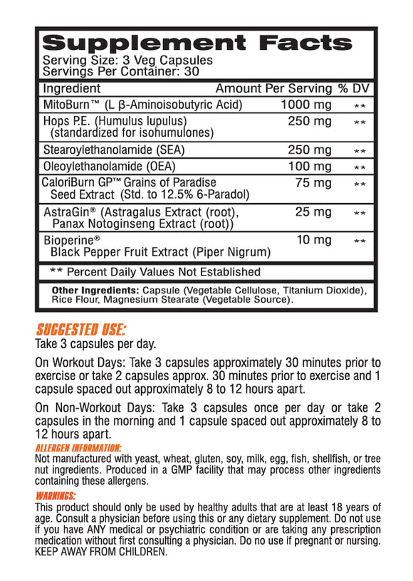 Competitive Edge Labs LipoVantage Non Stim Fat Burner 90 Caps|Fat Burner|Mass For Life|