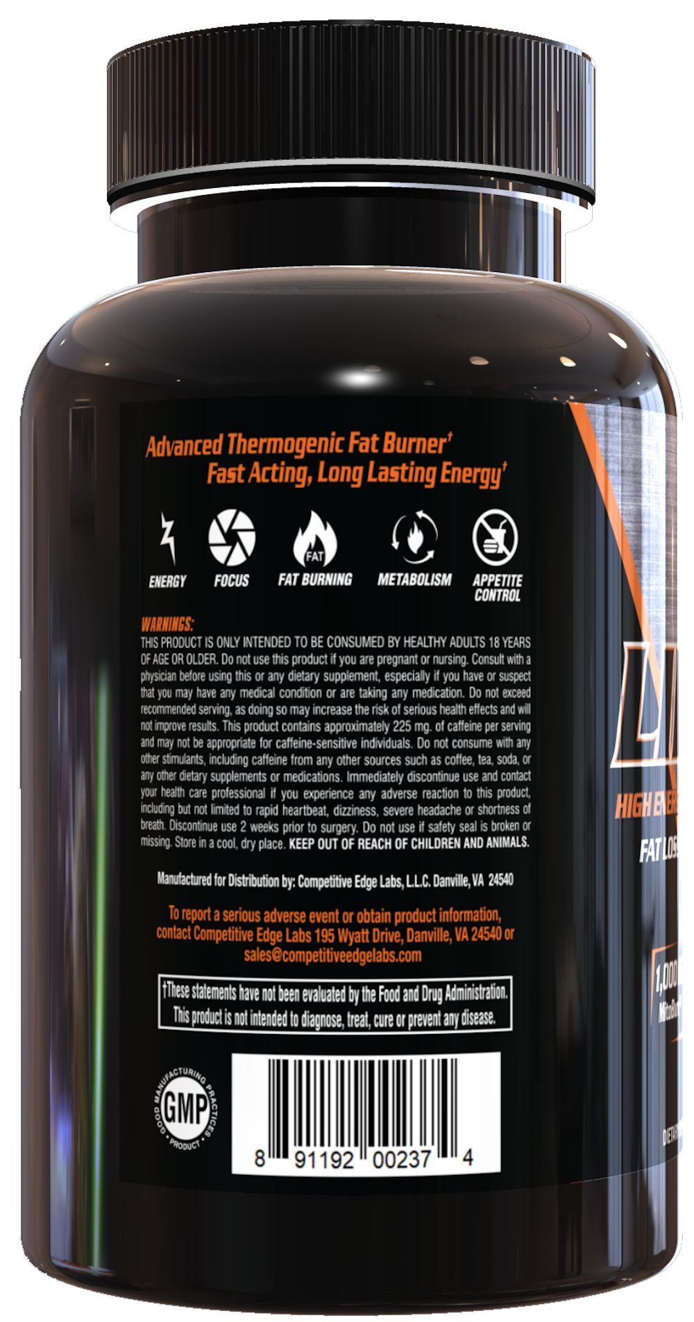 Competitive Edge Labs Lipo Elite 90 V-Caps|Mass For Life|Fat Burner
