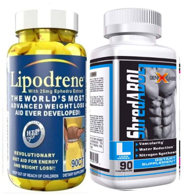 Hi-Tech Pharmaceuticals Shred-Abol + Fat Burner|Metabolism Boosters|Mass For Life|