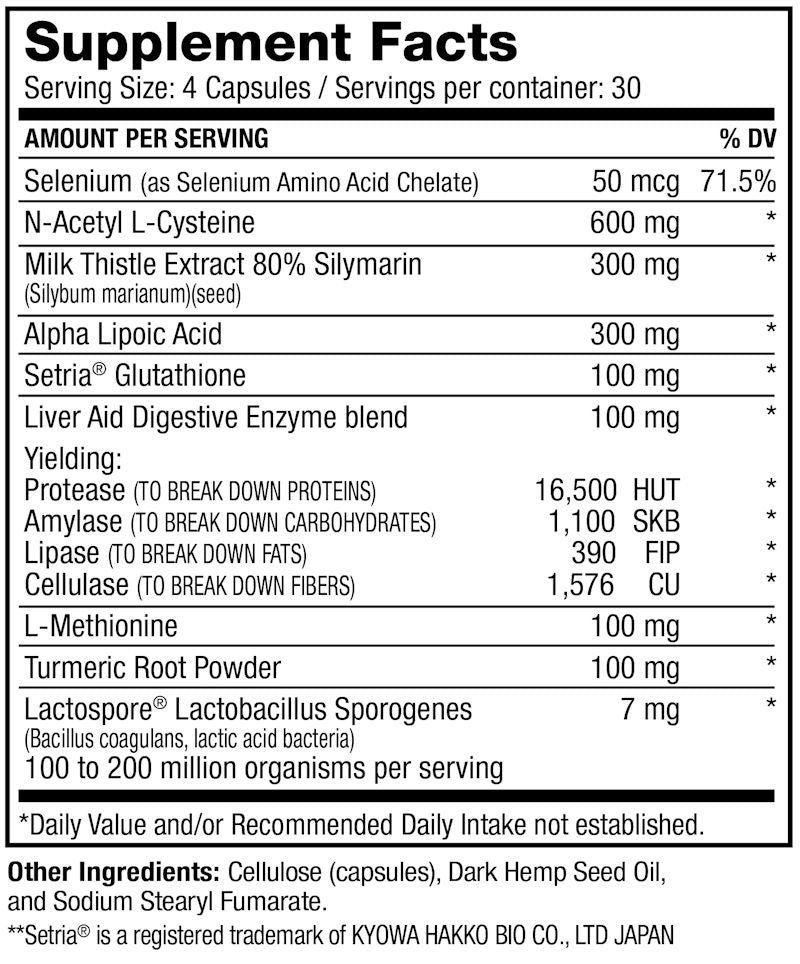 Myogenix Liver Support protection capsules fact