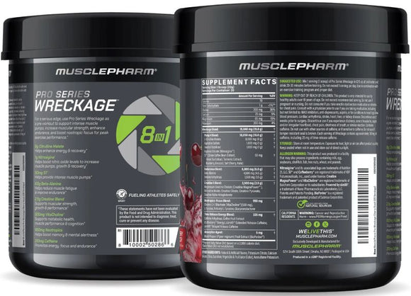 MusclePharm Wreckage 20 servings|Muscle Pumps|Mass For Life|
