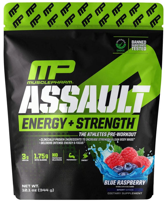 MusclePharm, Assault Energy + Strength 30 servings|Pre-Workout|Mass For Life|