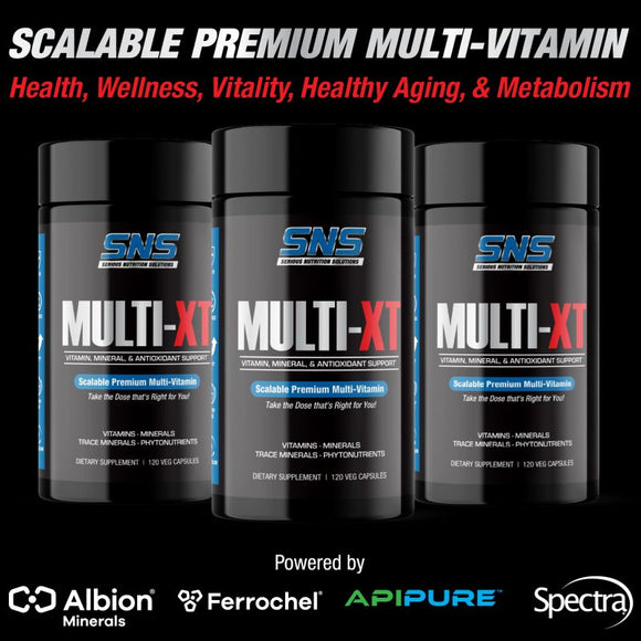 SNS Serious Nutrition Solutions Multi XT 120 Veg Capsules|Multi Vitamin|Mass For Life|
