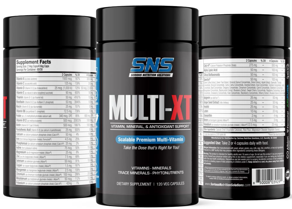 SNS Serious Nutrition Solutions Multi XT 120 Veg Capsules|Mass For Life