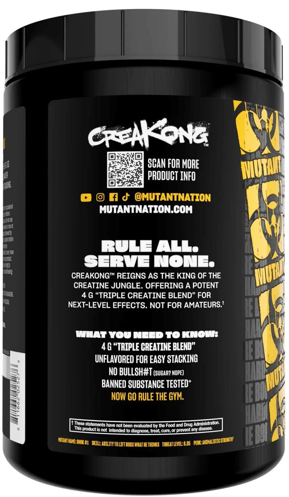Mutant Creakong 3-Creatine Blend 75 Serving|Creatine|Mass For Life|