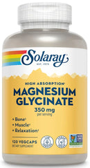 Solaray Magnesium Glycinate 120 Caps|Recovery|Mass For Life|