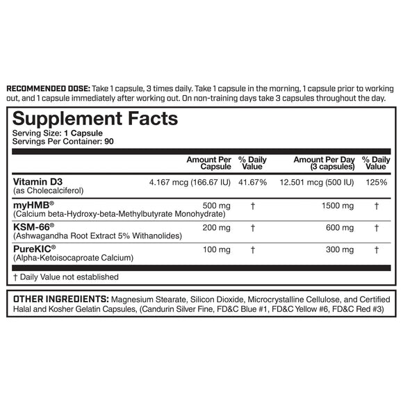 Magnum Nutraceuticals Hard Muscle Builder HMB 90 Capsules|Muscle Builder|Mass For Life|