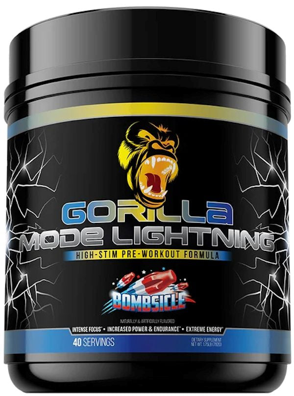 Gorilla Mind Mode Lightning Pre Workout berry