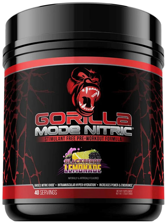 Gorilla Mind Gorilla Mode Nitric Pre-Workout 40 Servings|Pre Workout|Mass For Life|